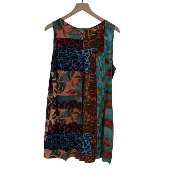 Jams World Jackie Dress Large Patina Mixed Media Shift Sleeveless #H - Picture 3 of 10